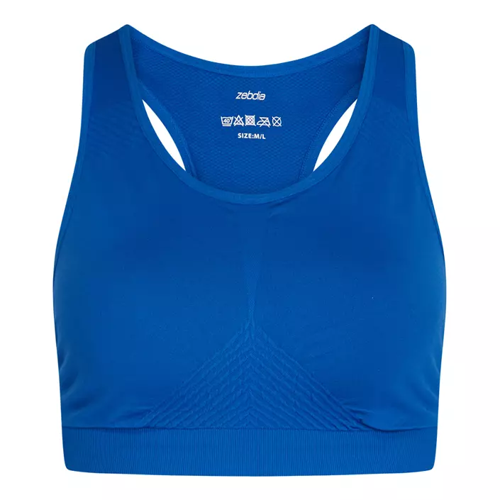 Zebdia Seamless women´s sports bra, Cobalt, large image number 0