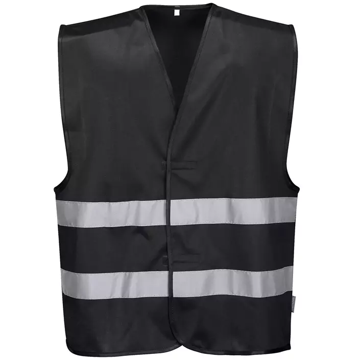 Portwest Iona cover vest with reflective tape, Black, large image number 0