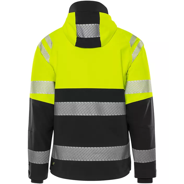Fristads shell jacket 4690 GLS, Hi-vis Yellow/Black, large image number 2