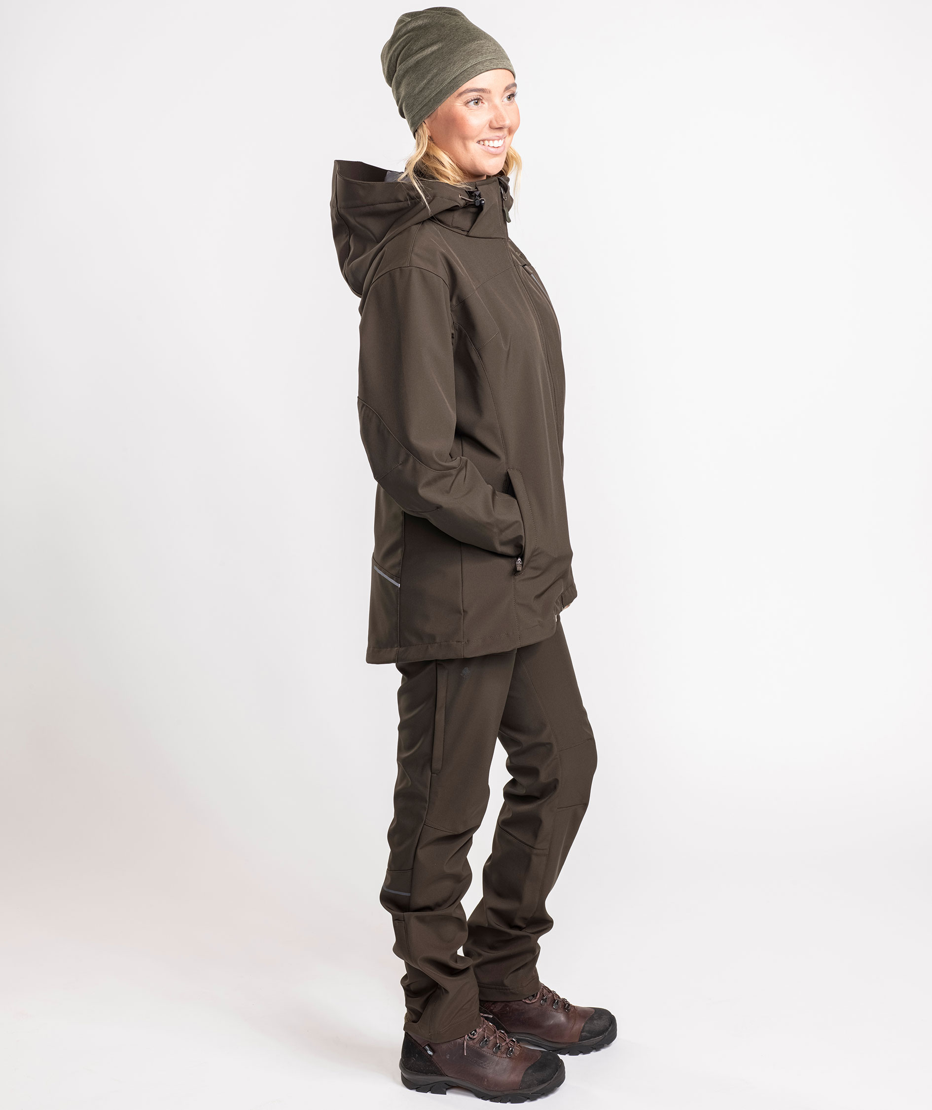 Pinewood Wilda Stretch dame skalbukser, Mosgr&oslash;n, large image number 3
