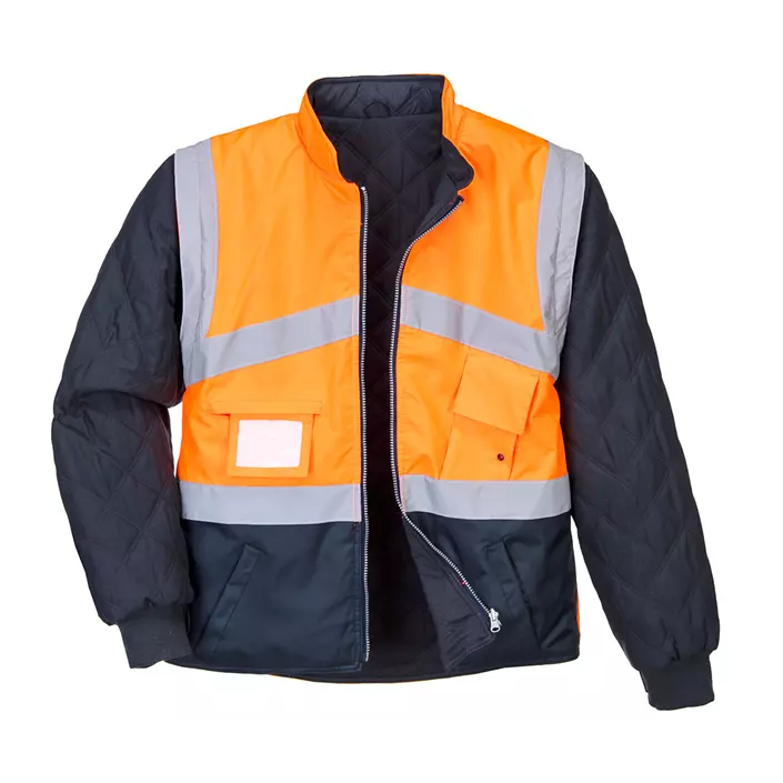 Portwest thermal jacket, Hi-vis Orange/Marine, large image number 0