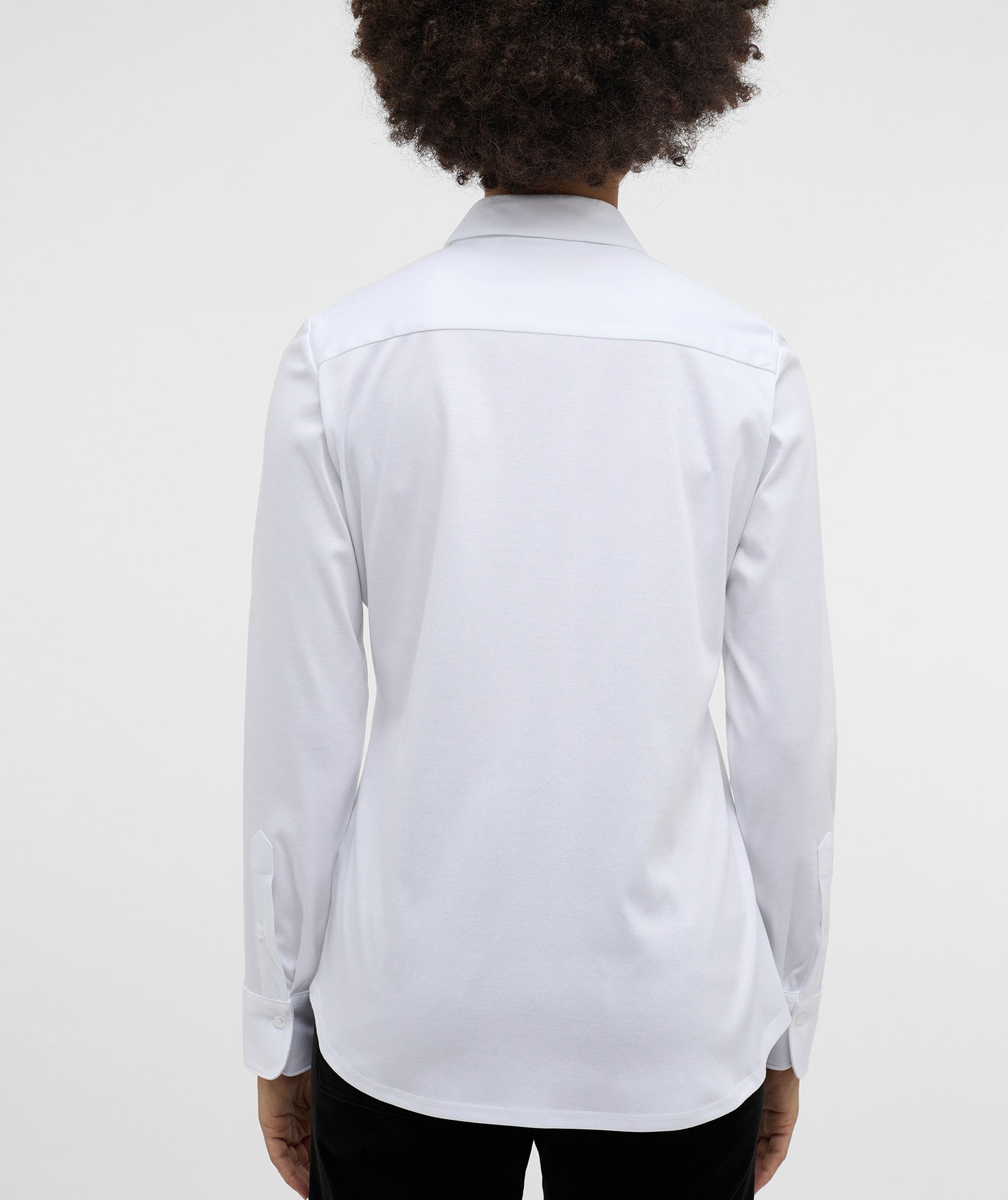 Eterna Jersey slim fit women's shirt, White, large image number 2