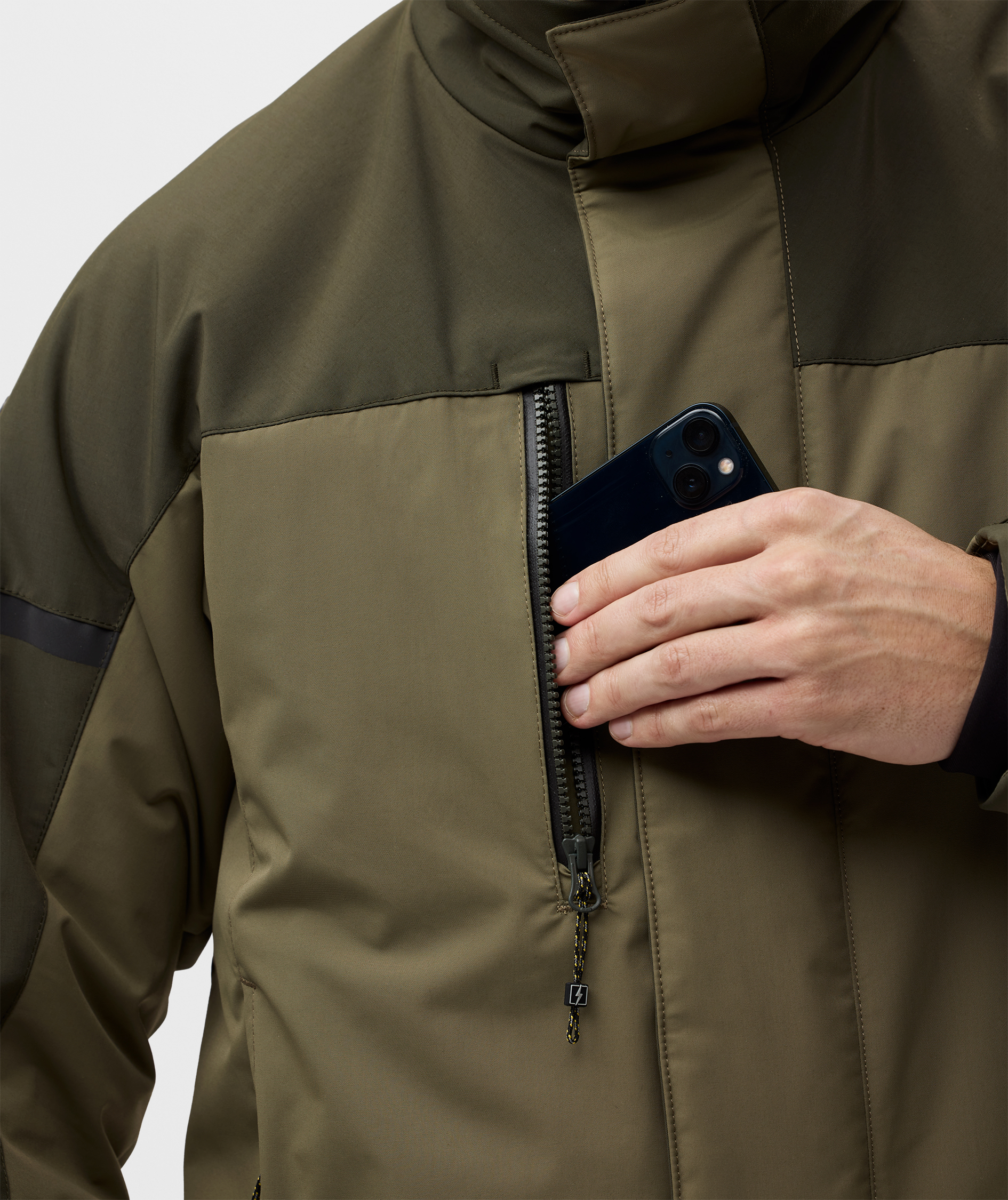 Snickers AllroundWork winter jacket 1106, Khaki Green/Dark Khaki Green, large image number 6