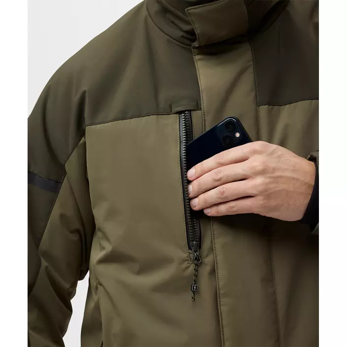 Snickers AllroundWork vinterjakke 1106, Khaki Green/Dark Khaki Green, large image number 6