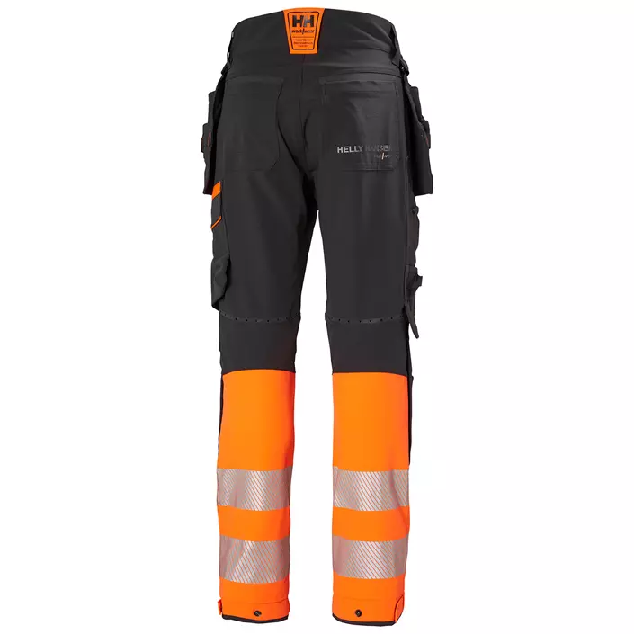 Helly Hansen ICU BRZ craftsman trousers full stretch, Ebony/Hi-Vis Orange, large image number 3