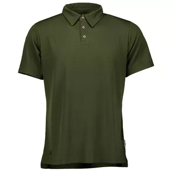 Pitch Stone Tech Wool polo T-skjorte, Oliven