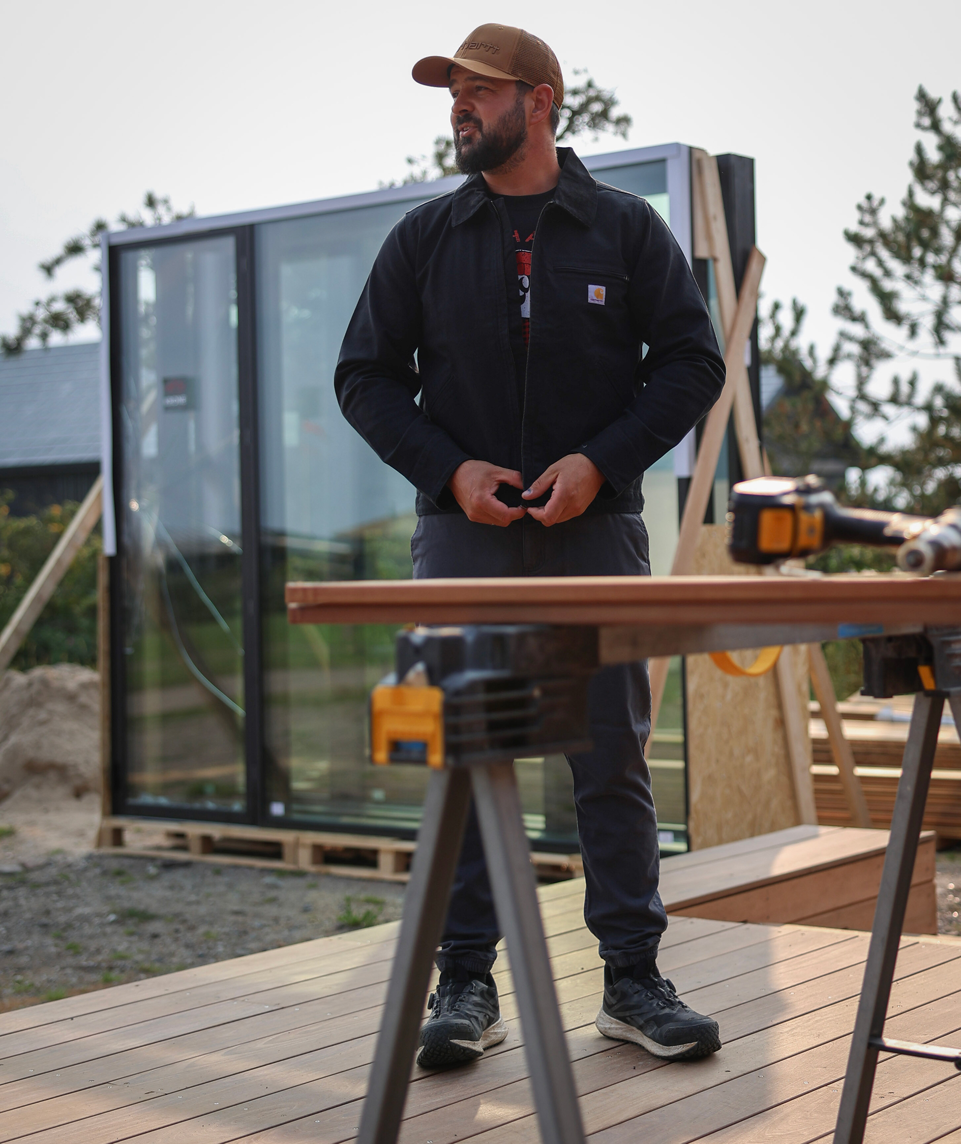 Carhartt Duck Detroit jakke, Black, large image number 3