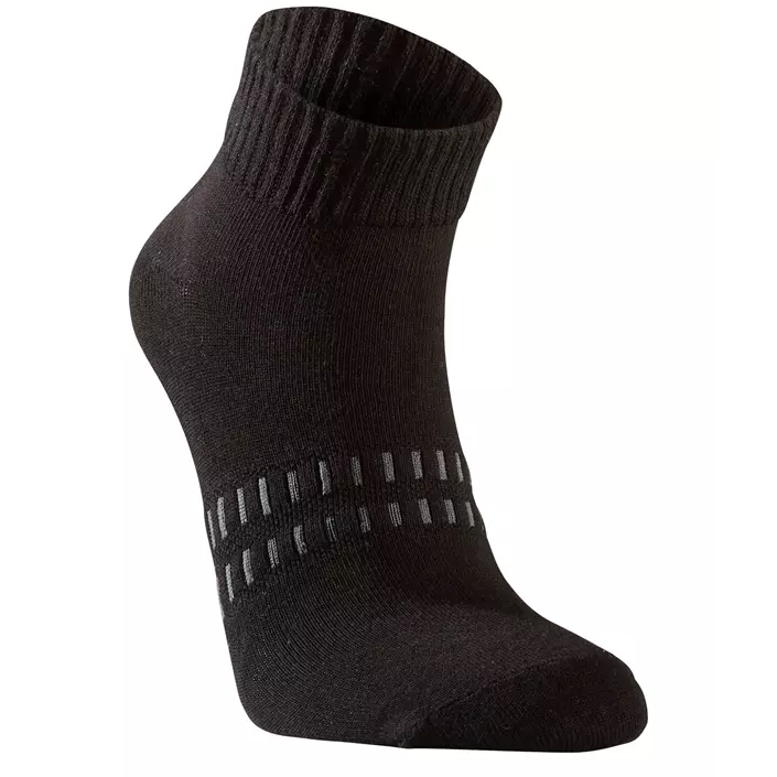 L.Brador 2-pack korte sokker, Svart/Hvit, large image number 0