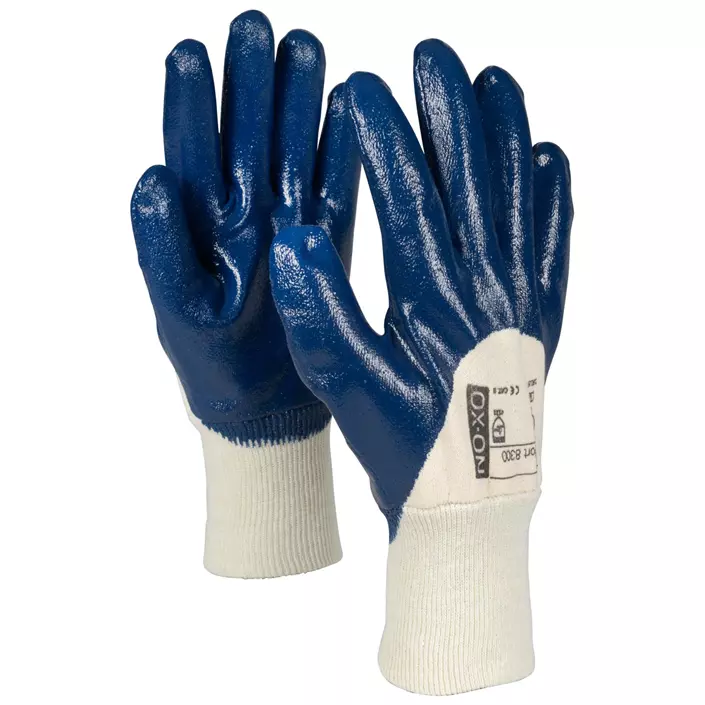 OX-ON NBR Comfort 8300 work gloves, Blue/Nature, large image number 0