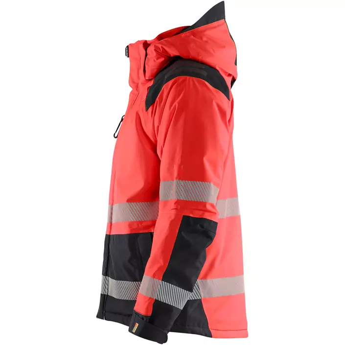 Blåkläder vinterjakke, Hi-Vis rød/svart, large image number 3