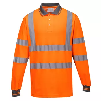 Portwest langermet polo T-skjorte, Hi-vis Orange