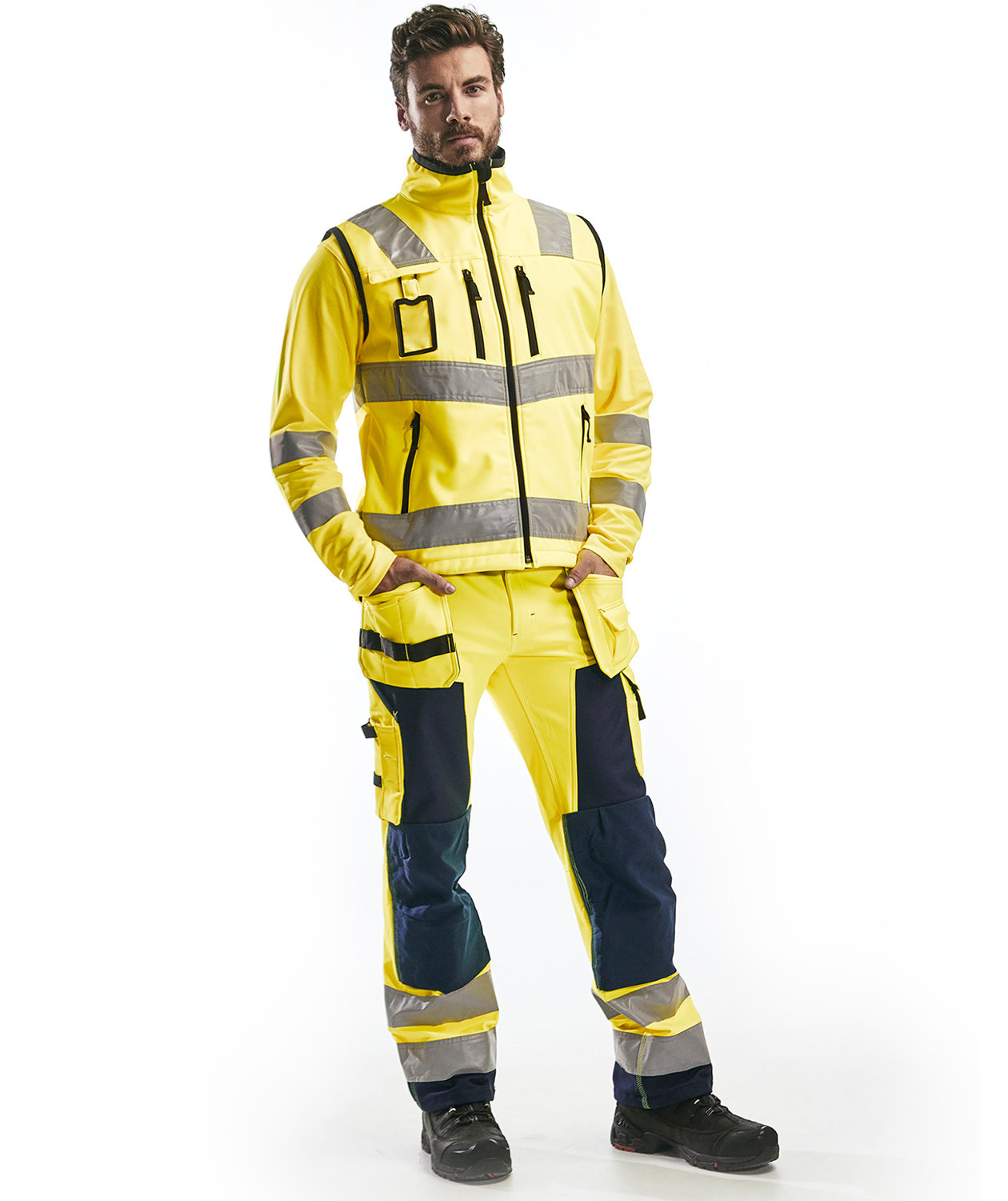 Bl&aring;kl&auml;der softshell vest, Hi-Vis Yellow, large image number 1