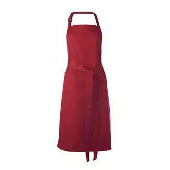 Toni Lee Kron bib apron with pocket, Bordeaux
