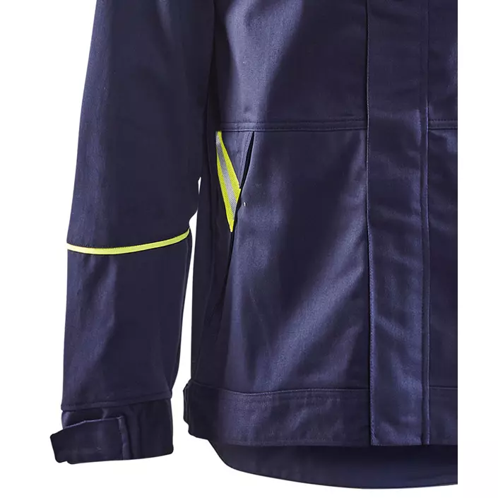 Blåkläder Anti-Flame sveise jakke, Marine/Gul, large image number 2