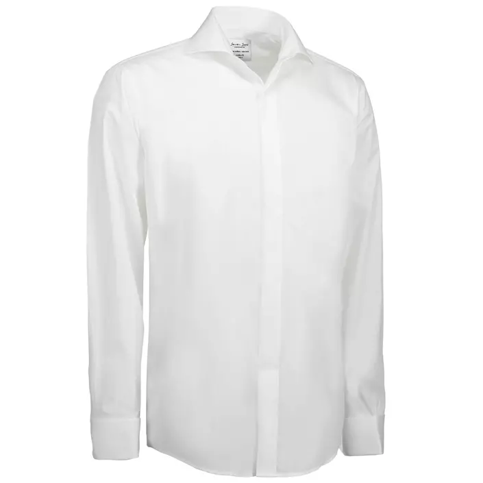 Seven Seas Poplin Tuxedo modern fit kavaj skjorta, Vit, large image number 1