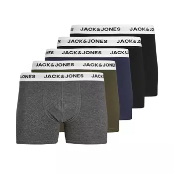 Jack & Jones JACBASIC 5er-Pack Boxershorts, Forest Night