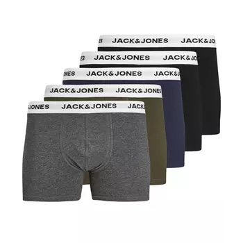 Jack & Jones JACBASIC 5er-Pack Boxershorts, Forest Night