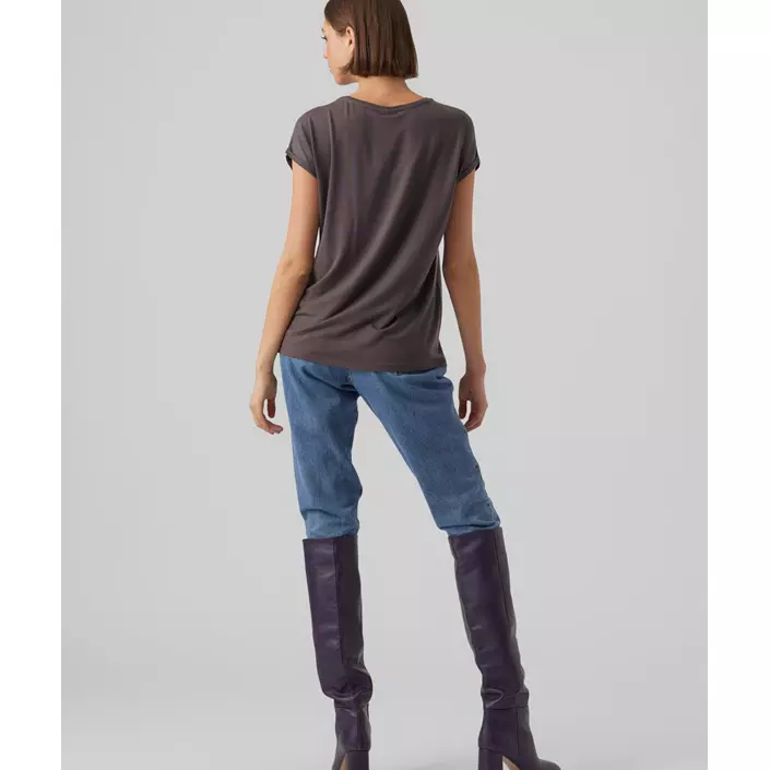 Vero Moda VMAVA PLAIN dame T-shirt, Asphalt, large image number 2
