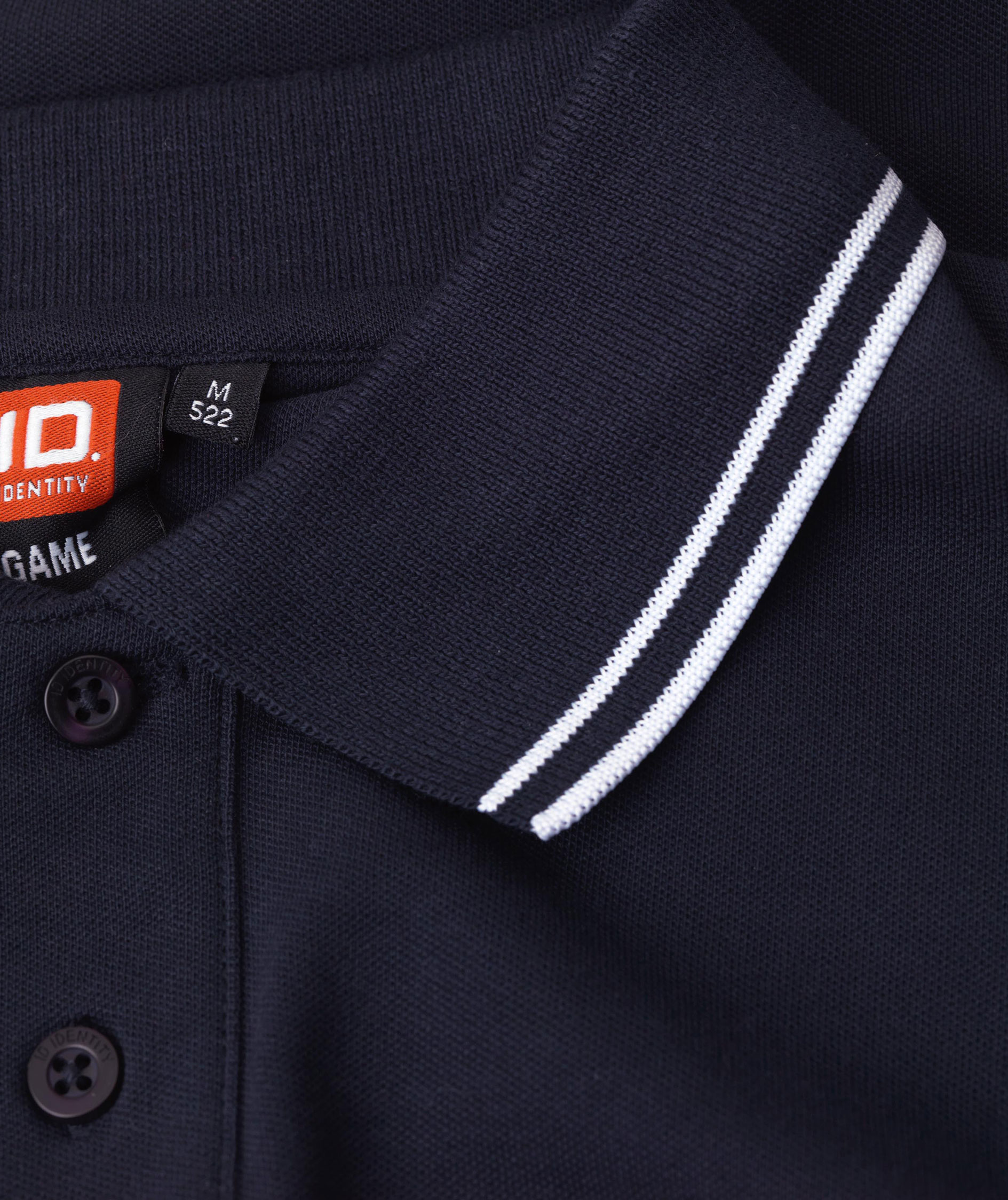 ID Stretch polo T-skjorte med kontrast, Navy, large image number 3