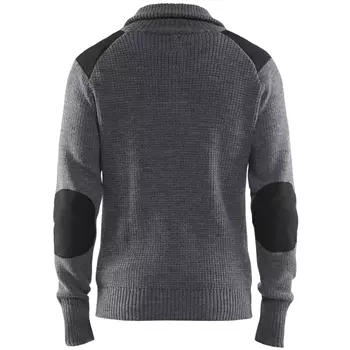Blåkläder wool sweater, Grey Melange/Dark Grey