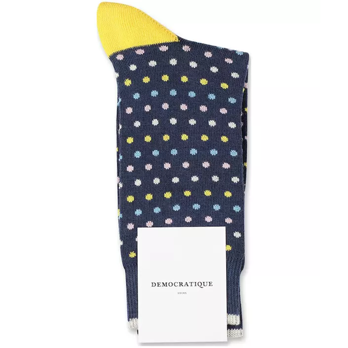Democratique Originals Polkadot socks, Navy/Yellow, Navy/Yellow, large image number 0