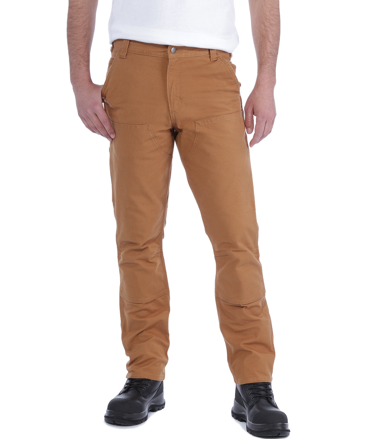 Carhartt Stretch Duck Double Front Arbeitshose, Braun, Braun, large image number 2
