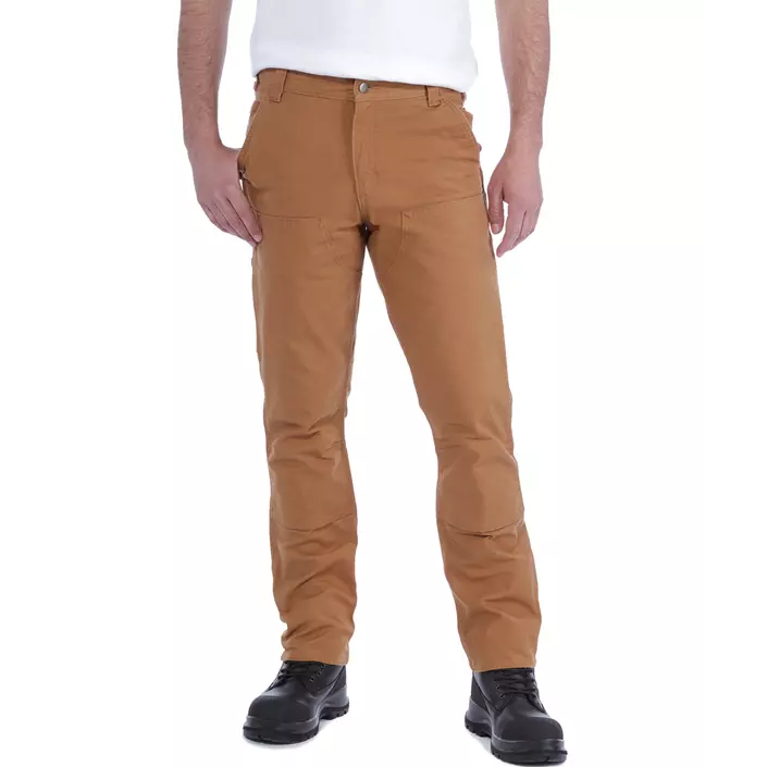 Carhartt Stretch Duck Double Front arbejdsbukser, Brun, large image number 2