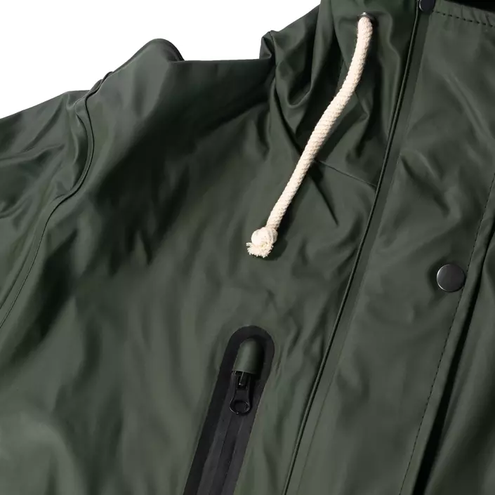 ELKA Recycled PU dame regnfrakke, Oliven, large image number 4