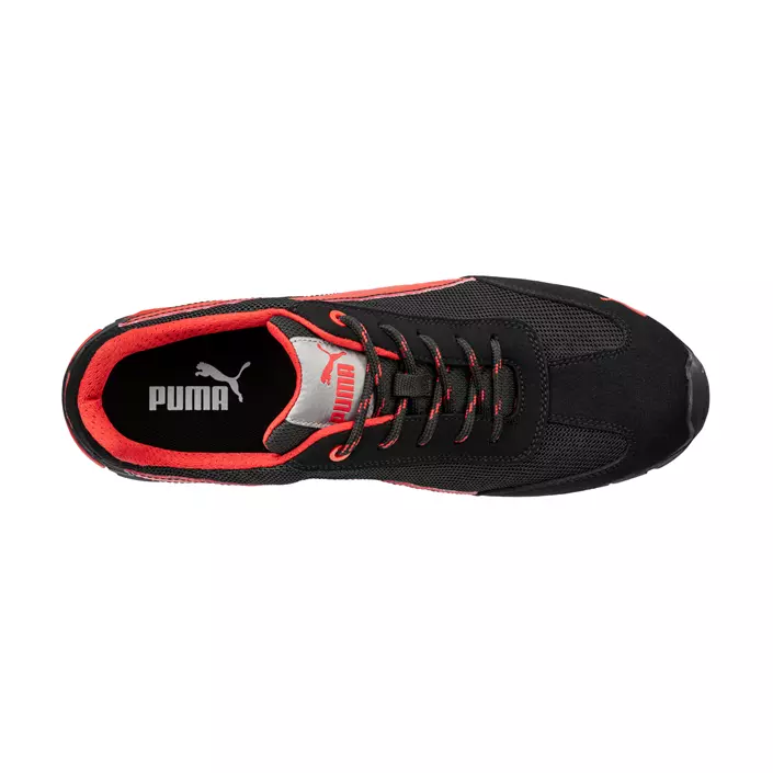 Puma Madrid Low skyddsskor S1PL, Svart/Röd, large image number 3