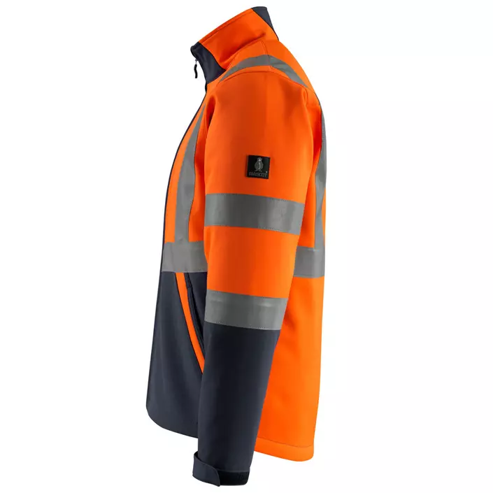 Mascot Safe Light Kiama softshell jacket, Hi-Vis Orange/Dark Marine, large image number 1
