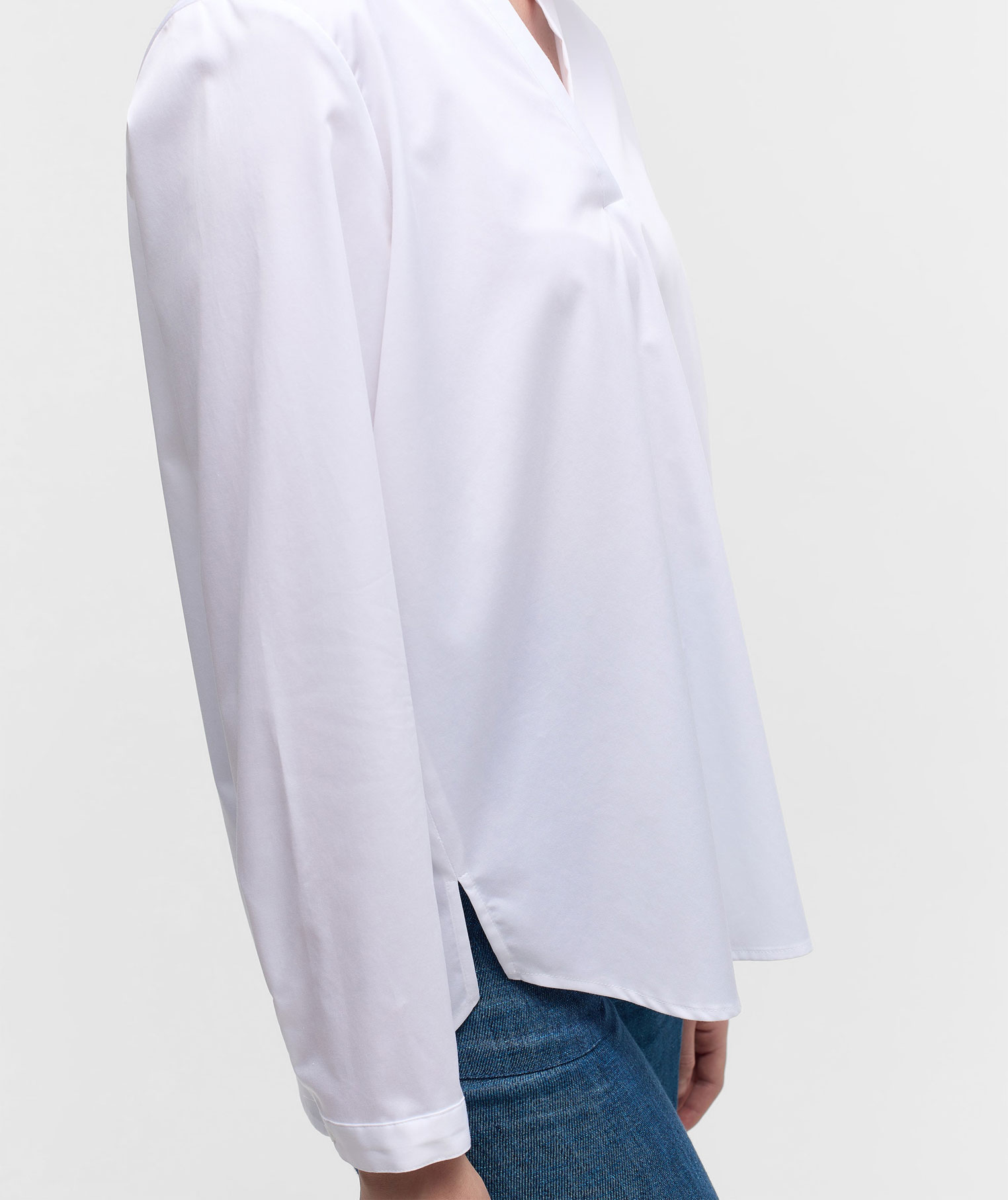 Eterna Satin Loose fit dameskjorte, White , large image number 3