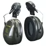 Peltor Optime II H520P3 helmet mounted ear defenders, Green