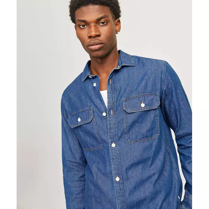 Jack & Jones JJETRAVIS Denim Hemd, Medium Blue Denim, large image number 3