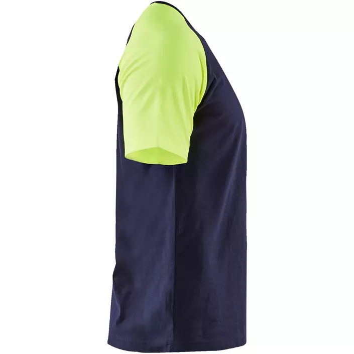 Blåkläder T-shirt, Marine/Hi-Vis gul, large image number 3