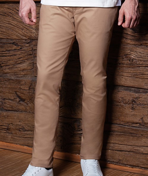 Karlowsky chino byxa med stretch, Sahara