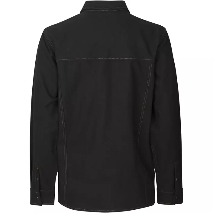 ID Modern fit long-sleeved flannel shirt, Black, large image number 1