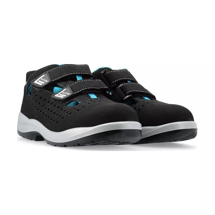 2nd quality product Elten Impulse Lady Aqua Easy safety sandals S1P, Black, large image number 4