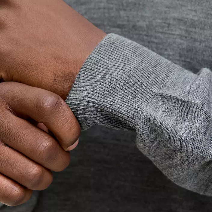 Jack & Jones Premium JPRBLAMERINO stickad tröja med merinoull, Medium Grey Melange, large image number 6