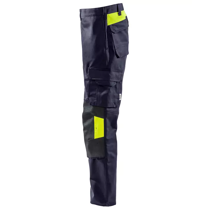 Fristads Flame welding trousers 2656 WEL, Marine/Hi-Vis yellow, large image number 2