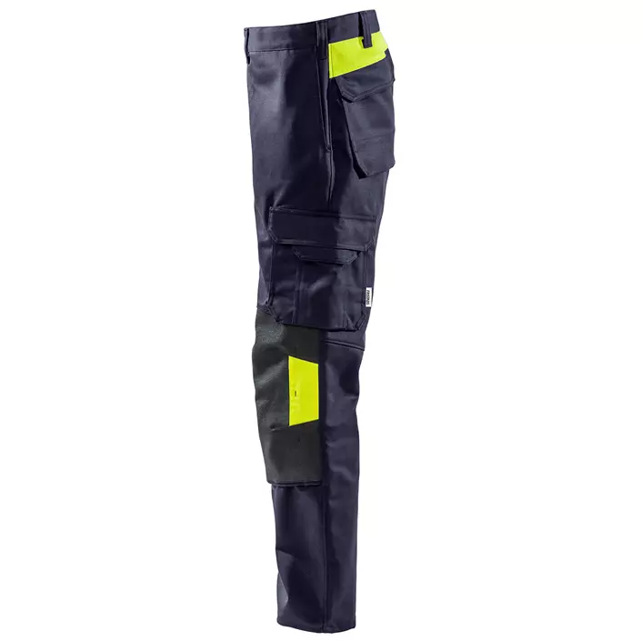 Fristads Flame svejsebukser 2656 WEL, Marine/Hi-Vis gul, large image number 2