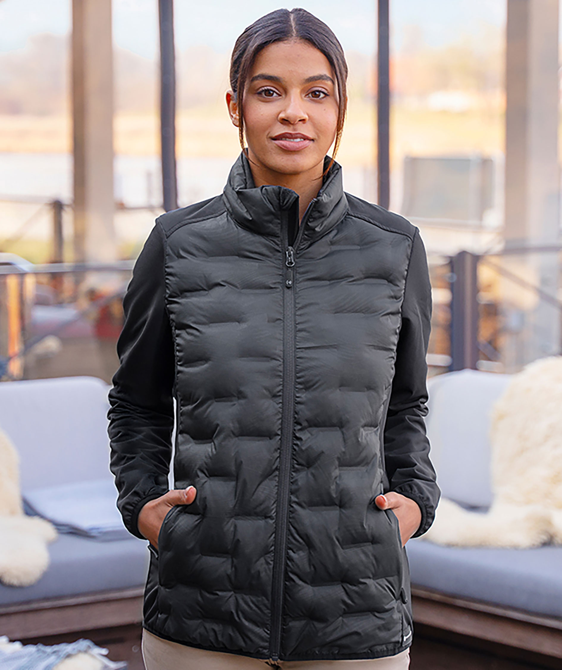 Karlowsky women's hybrid jacket, Black