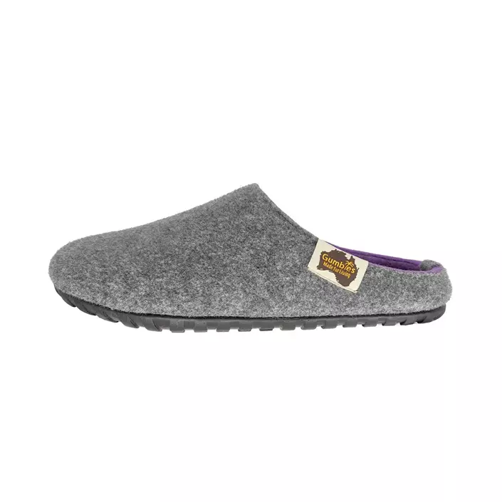 Gumbies Outback Slipper slippers, Grey/Lilac, large image number 3