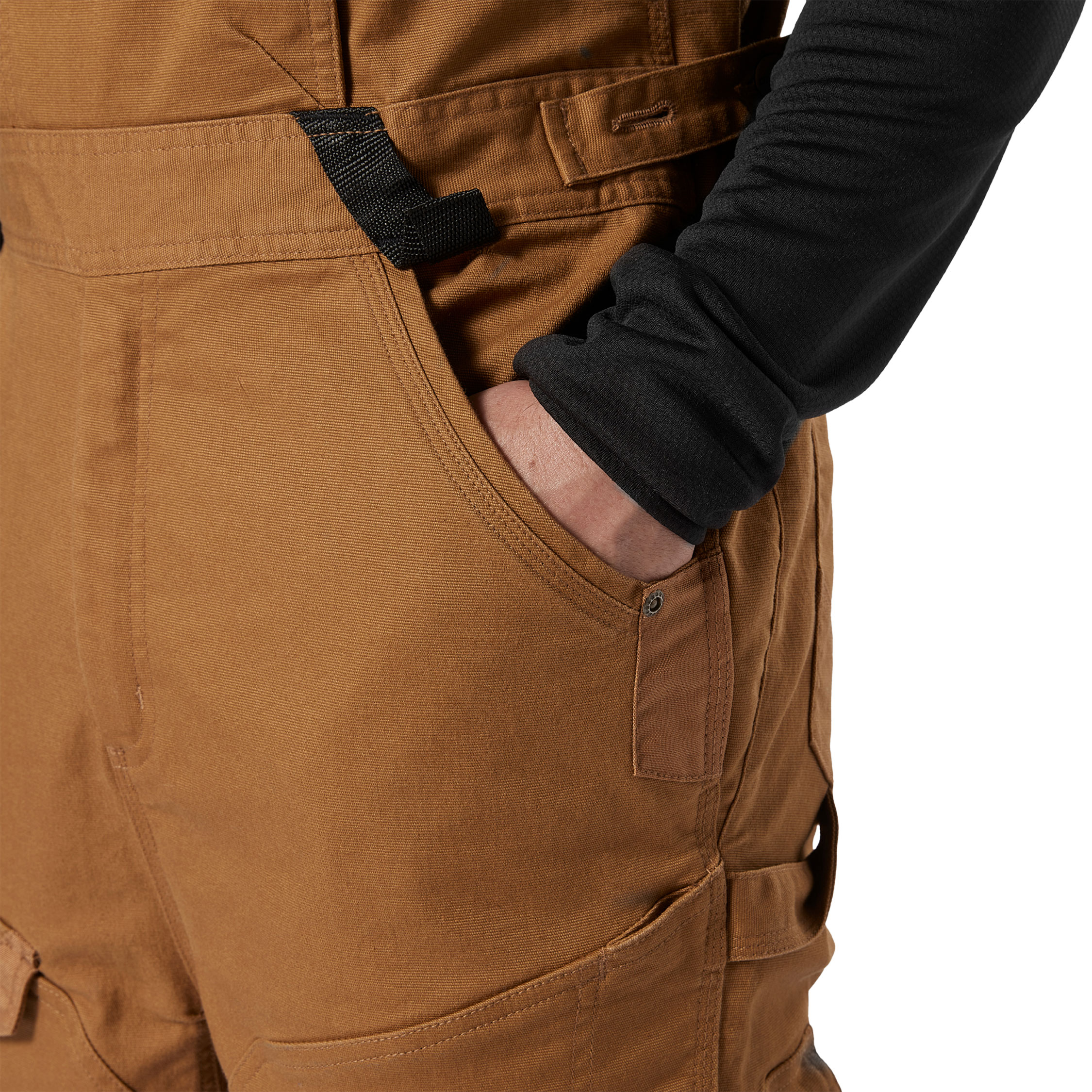 Dickies TechDuck Latzhose, Rinsed Brown Duck, large image number 5