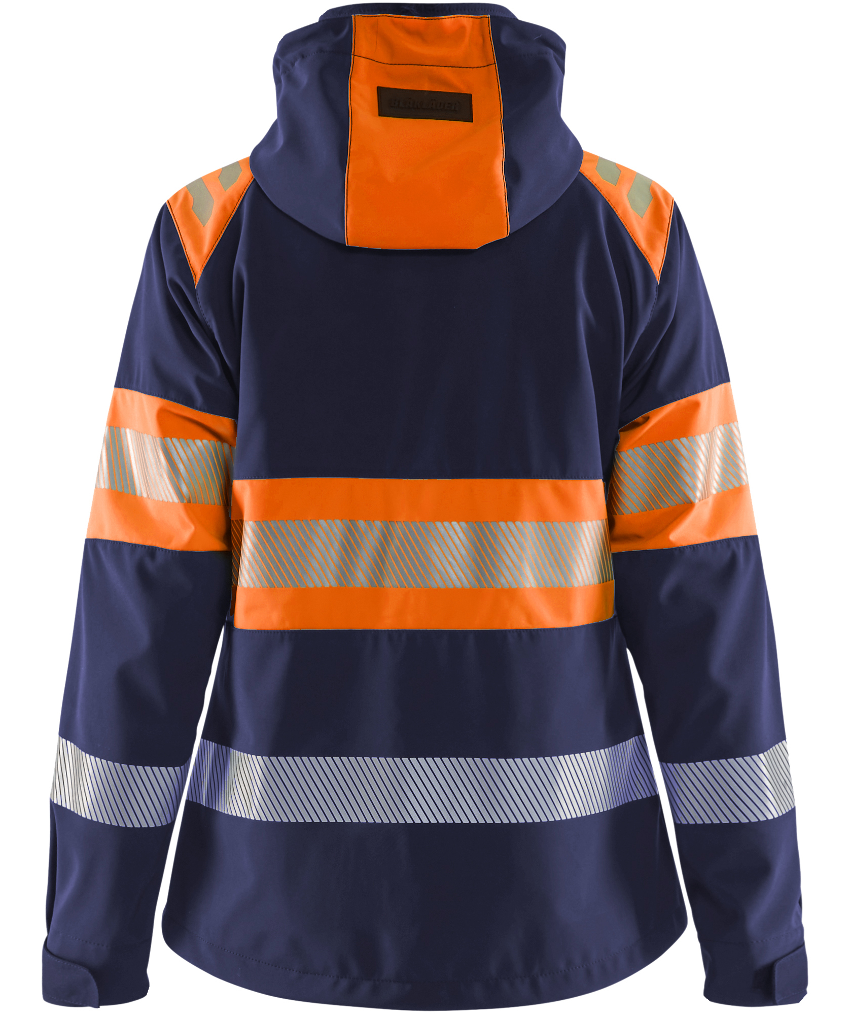 Bl&aring;kl&auml;der dame softshelljacka, Marinbl&aring;/Varselorange, large image number 2