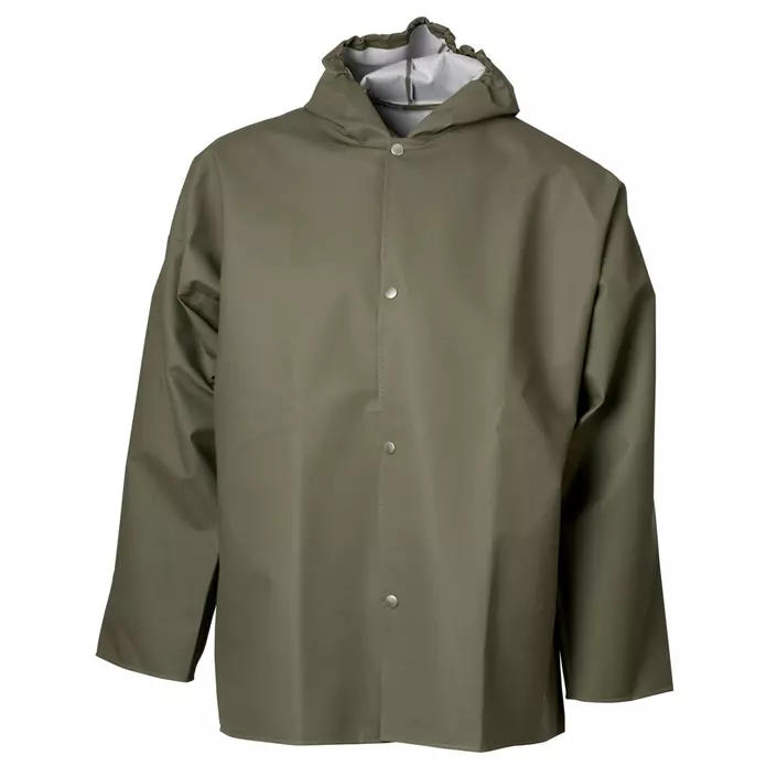 Elka PVC Light rain jacket, Olive Green, large image number 0