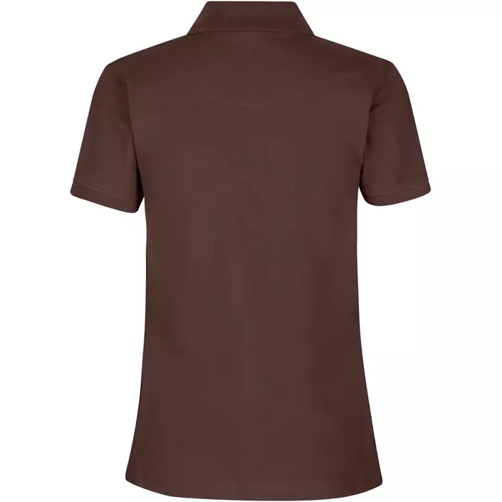 ID dame Pique Polo T-shirt med stretch, Mocca, large image number 1