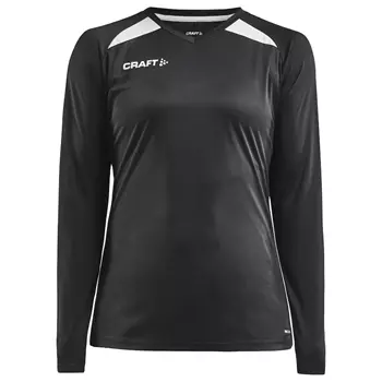 Craft Pro Control Impact langärmliges Damen T-Shirt, Schwarz/Weiß