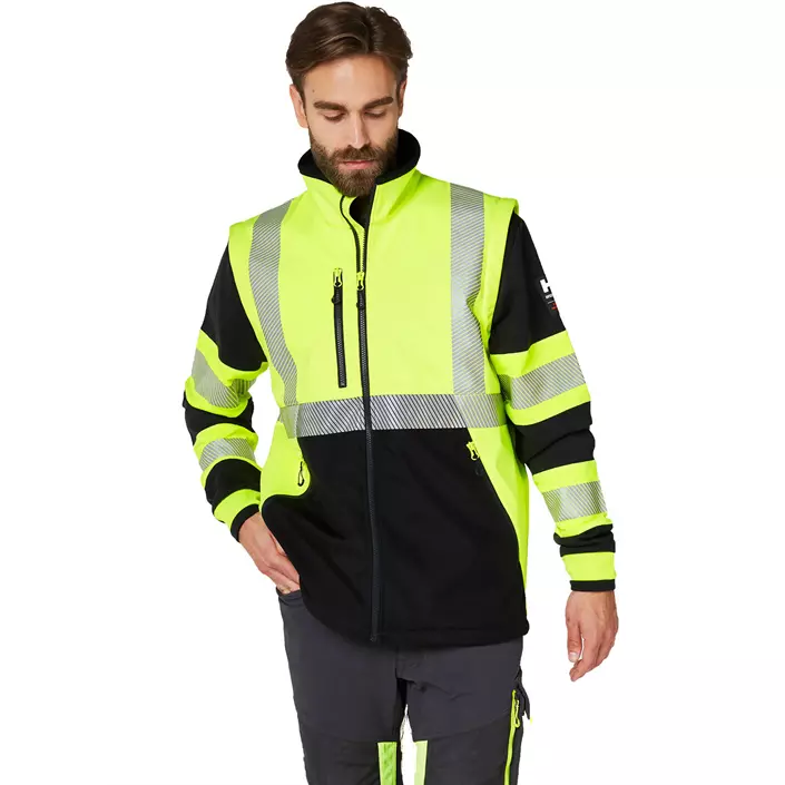 Helly Hansen ICU softshell jacket, Hi-vis yellow/charcoal, large image number 2