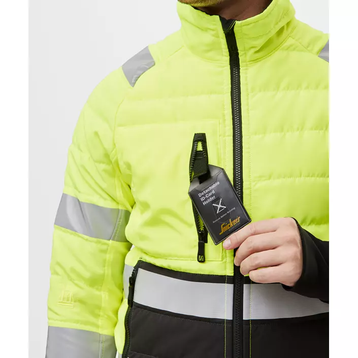 Snickers quilted jacket 8134, Hi-vis Yellow/Black, large image number 5