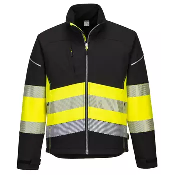 Portwest PW3 softshell jacket, Hi-Vis Black/Yellow
